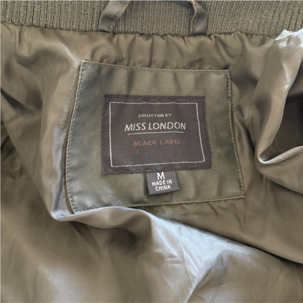Y2K Miss London Dark Green Utility Jacket - Picture 7 of 8
